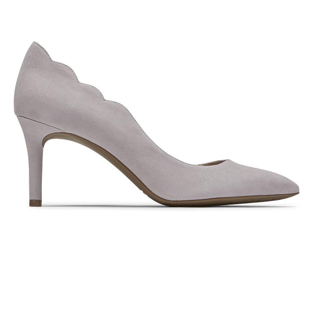 Rockport Canada Total Motion 75Mm Scalloped D'orsay Heel - Womens Pumps Grey (HPE269578)